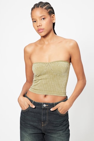 Crop top bustier - Kaki