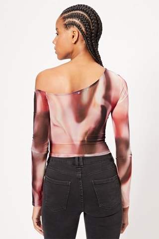 Crop top tie and dye - Ecru et bordeaux