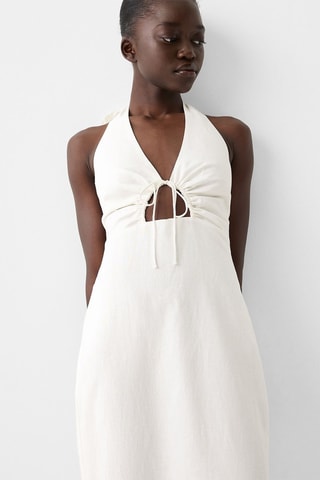 Robe longue en lin - Blanc