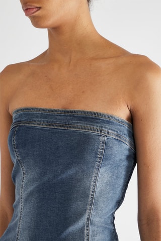 Robe bustier en jean - Bleu