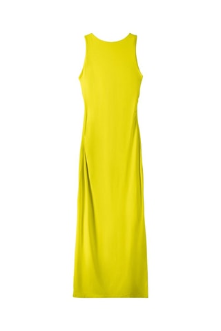 Robe midi sans manches - Jaune