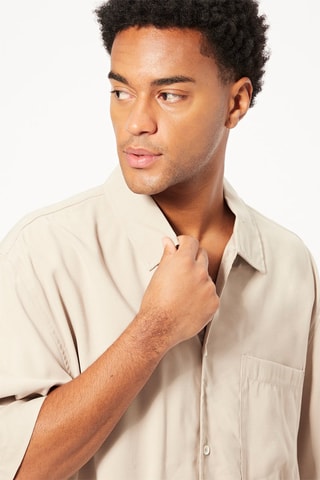 Chemise relaxed - Beige