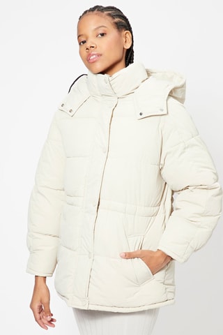 Doudoune à capuche - Ecru