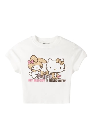 T-shirt Hello Kitty - Blanc