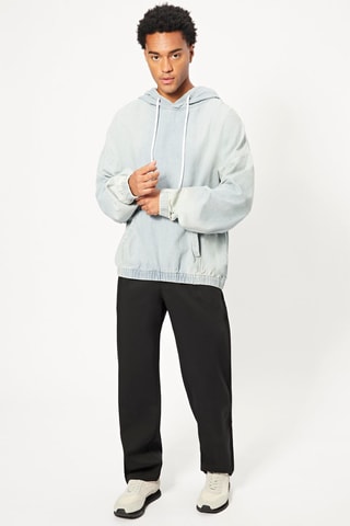 Sweat en denim à capuche - Bleu clair