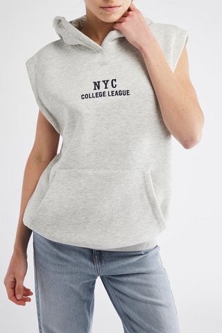 Sweat sans manches - Gris chiné