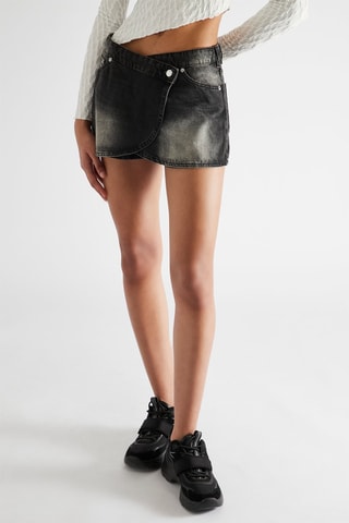 Short en jean - Noir