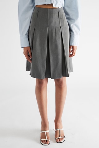 Jupe plissée - Gris