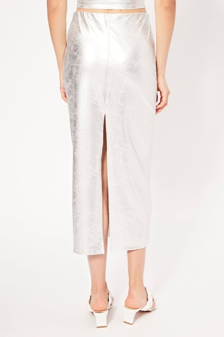 Jupe midi - Argenté