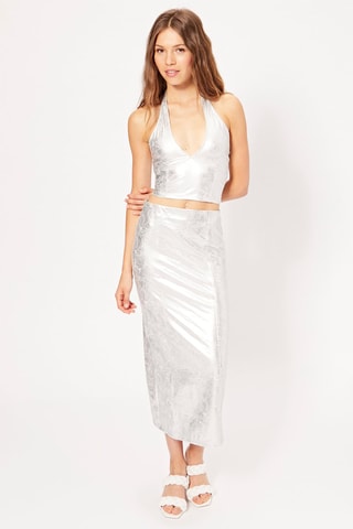 Jupe midi - Argenté