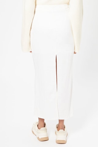 Jupe longue en lin - Blanc