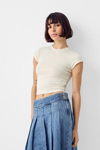 Jupe midi en jean - Bleu