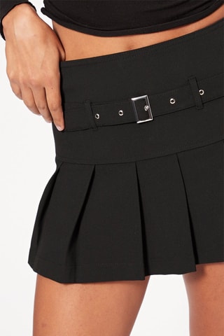 Jupe plissée taille haute - Noir