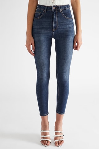 Jean 7/8 taille haute - Bleu