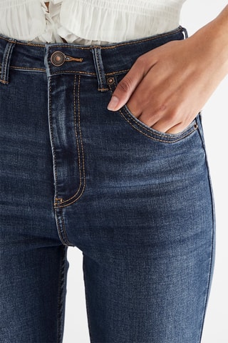 Jean 7/8 taille haute - Bleu