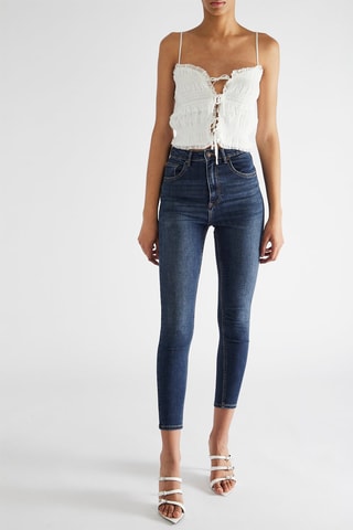 Jean 7/8 taille haute - Bleu