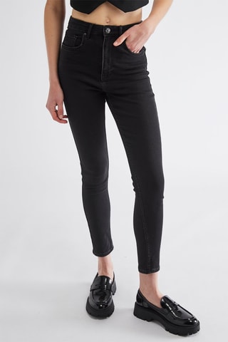 Jean 7/8 taille haute - Noir