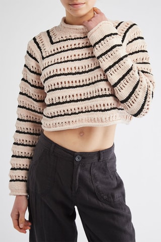 Pull - Beige et noir