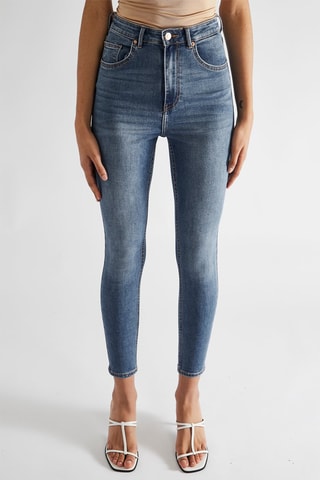 Jean 7/8 taille haute - Bleu