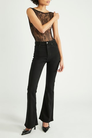 Jean taille haute - Noir