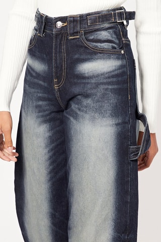 Jean wide legs ballon carpenter - Bleu marine