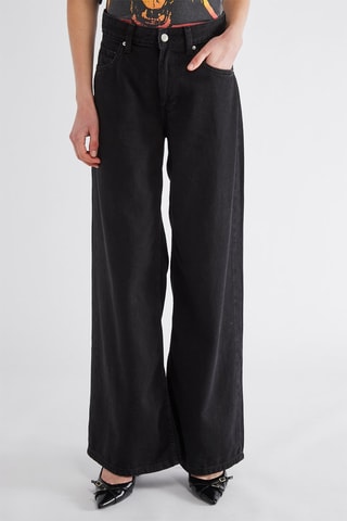 Jean wide legs taille haute - Noir