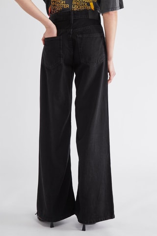 Jean wide legs taille haute - Noir