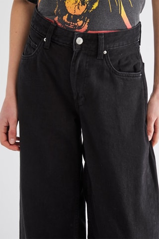 Jean wide legs taille haute - Noir