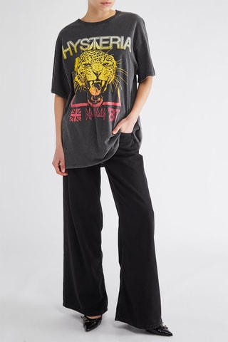 Jean wide legs taille haute - Noir