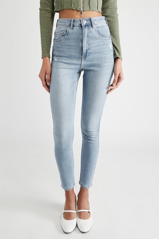 Jean 7/8 taille haute - Bleu