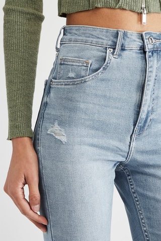 Jean 7/8 taille haute - Bleu