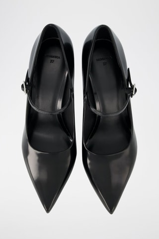 Babies à talons vernis - Noir