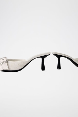 Mules à talons - Blanc