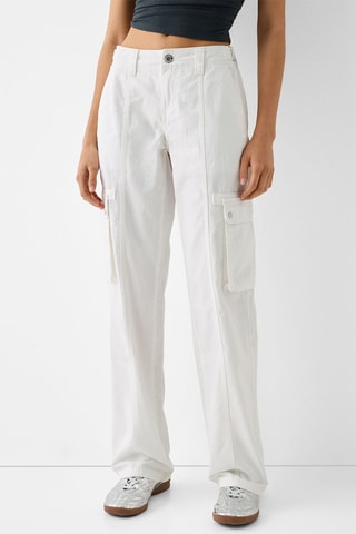 Pantalon cargo - Blanc