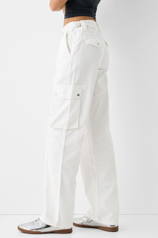 Pantalon cargo - Blanc