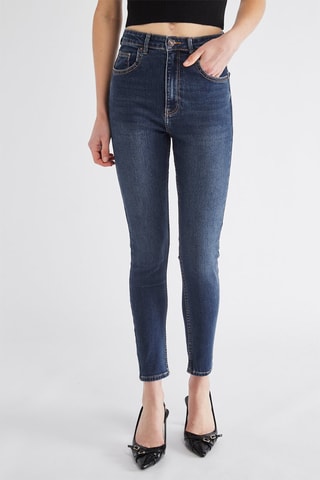 Jean 7/8 taille haute - Bleu