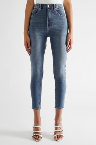 Jean 7/8 taille haute - Bleu