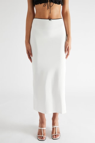 Jupe longue taille haute - Blanc