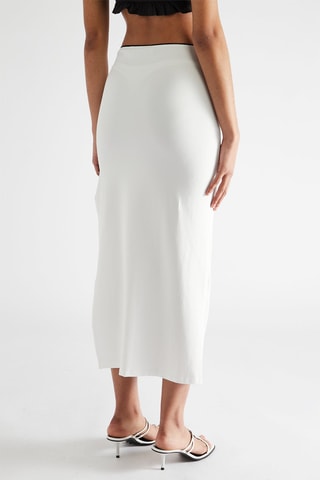 Jupe longue taille haute - Blanc