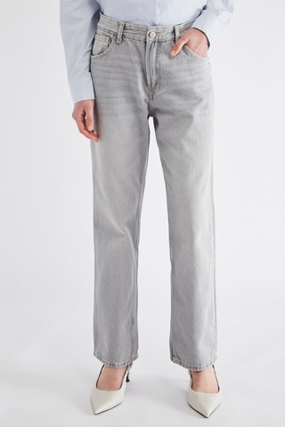 Jean taille haute - Gris