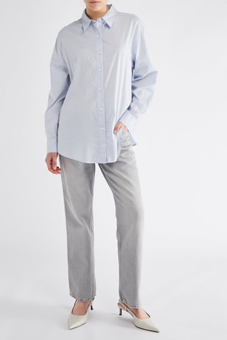 Jean taille haute - Gris