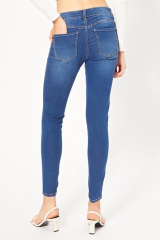 Jean skinny 7/8 taille haute - Indigo