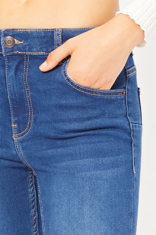 Jean skinny 7/8 taille haute - Indigo