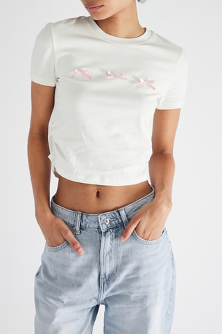 T-shirt cropped - Blanc