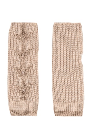 Vingerloze Handschoenen Gemêleerd Beige