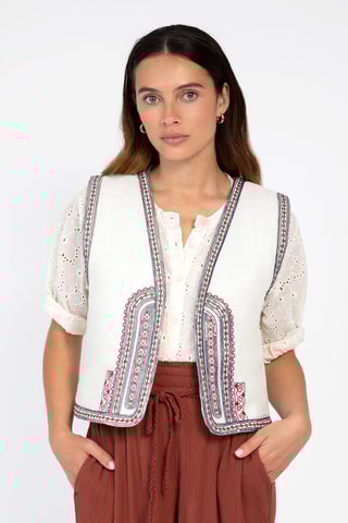 Mouwloos Jasje - Ecru