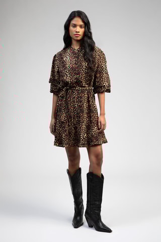 Vestido direito - Castanho