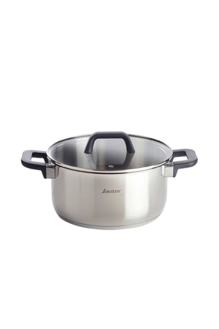 2 tachos de aço inoxidável com tampas Qulinox - 20 e 24 cm 