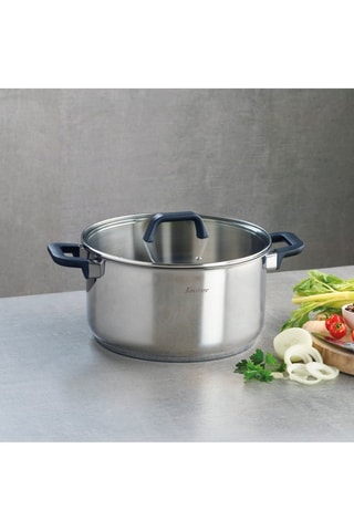 2 tachos de aço inoxidável com tampas Qulinox - 20 e 24 cm 