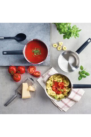 3 panelas em aço inoxidável Qulinox -  16, 18 e 20 cm